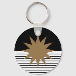 Chaveiro Black White Colorblock e Brown Sun