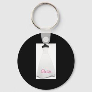 Chaveiro Black & White Wedding Dress Bride Keychain