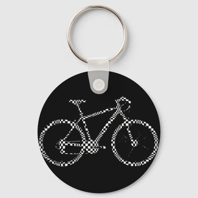 Chaveiro blackandwhite checked bike (Frente)