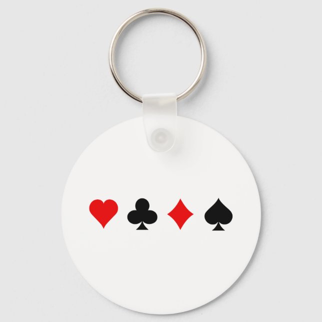 Chaveiro Blackjack / Poker Card Suits: Arte vetorial: (Frente)