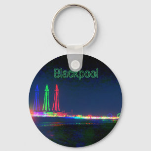 Chaveiro Blackpool Beach Lights at Night,