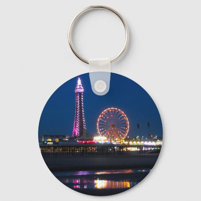 Chaveiro Blackpool Beach Lights no Night (Frente)