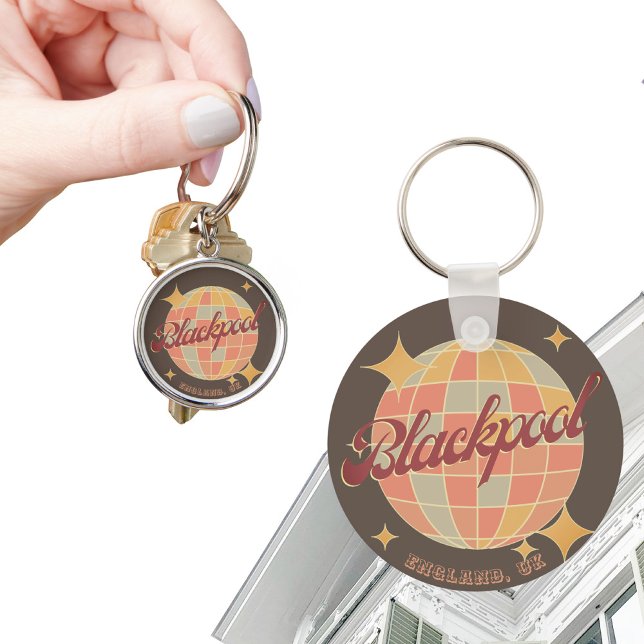 Chaveiro Blackpool England City retro decor (Criador carregado)