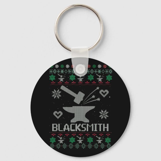 Chaveiro Blacksmith Ugly Christmas Sweater (Frente)
