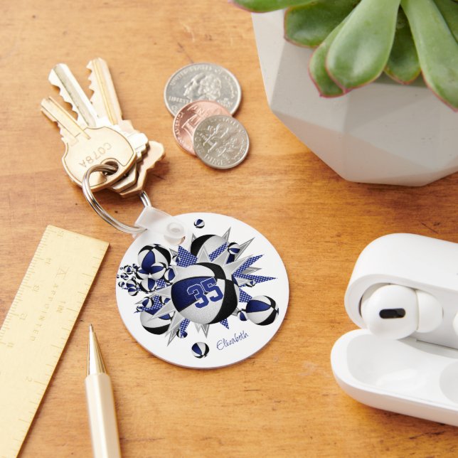 Chaveiro blasfêmia azul negra explodiu garotas jersey númer (Mesa)