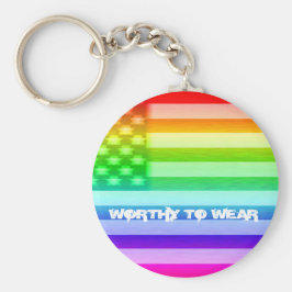 Chaveiro Blindagem Arco-Íris com Sinalizador dos EUA - Dign