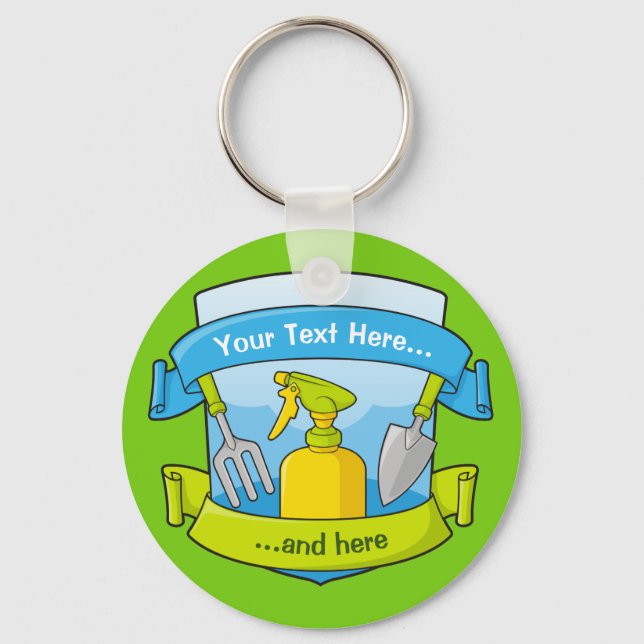 Chaveiro Blindagem de jardinagem com faixas (Frente)