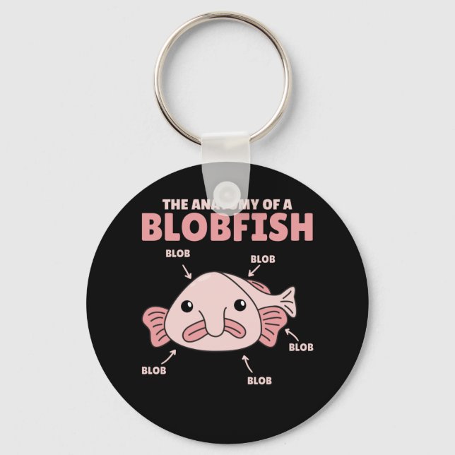 Chaveiro Blobfish Afirma Anatomia De Blobfish (Frente)