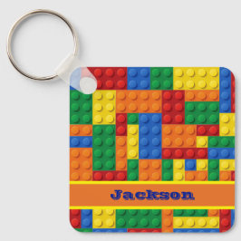 Chaveiro Blocos de Construção de Tijolos Coloridos Personal
