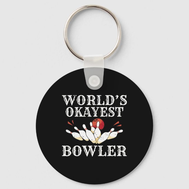 Chaveiro Blogueiro da Equipe de Boliches de Bowler, no Mund (Frente)