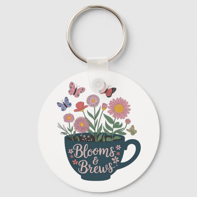 Chaveiro Blooms e Breve Design - Gráfico Físico Whimsical (Frente)