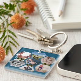 Chaveiro Bloque para fotos "Best Dad Since" personalizable