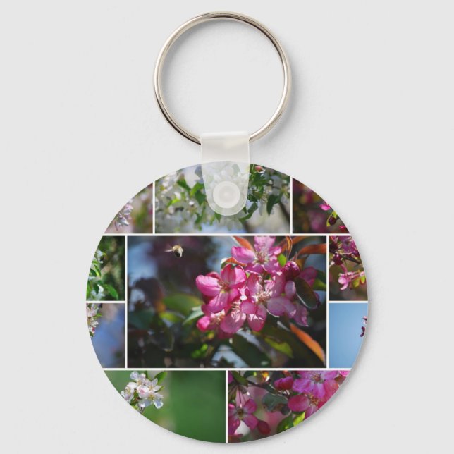 Chaveiro Blossomas de Maçã e Abelhas de Mel (Frente)