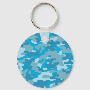 Chaveiro Blue and Gray Camo Design