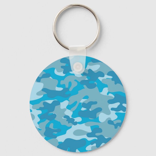 Chaveiro Blue and Gray Camo Design (Frente)