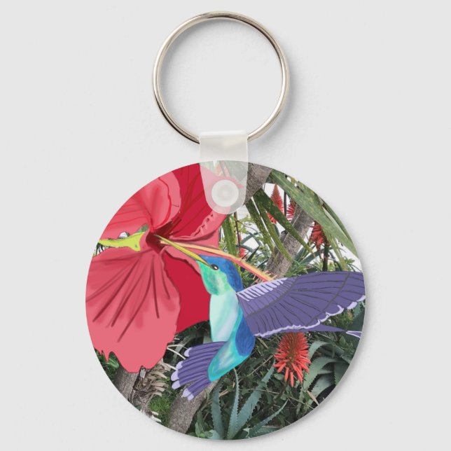 Chaveiro Blue and Green Hummingbird (Frente)