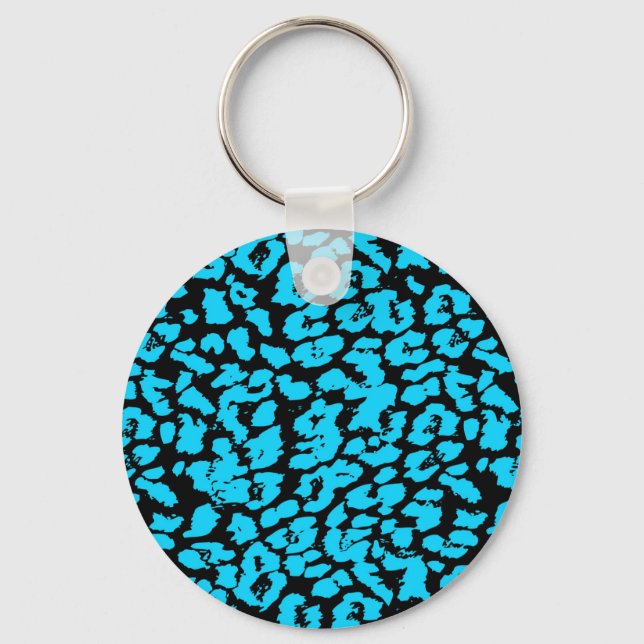 Chaveiro Blue Animal Spots Abstrato (Frente)