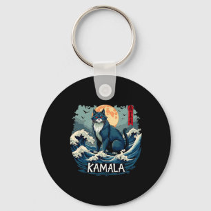 Chaveiro Blue Cats Wave For Kamala Engraçado