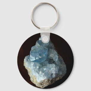 Chaveiro Blue Celestite Crystal