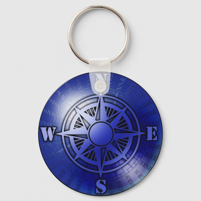 Chaveiro Blue compass rose (Frente)