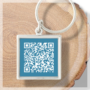 Chaveiro Blue   Custom QR Code Keychain