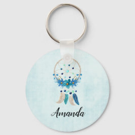 Chaveiro Blue Dreamcatcher Na moda Boho Design