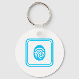 Chaveiro Blue Fingerprint Biometric Security