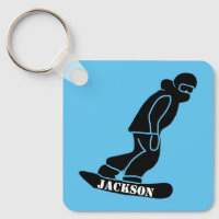 Blue Freeride Snowboarder Snowboard Stencil
