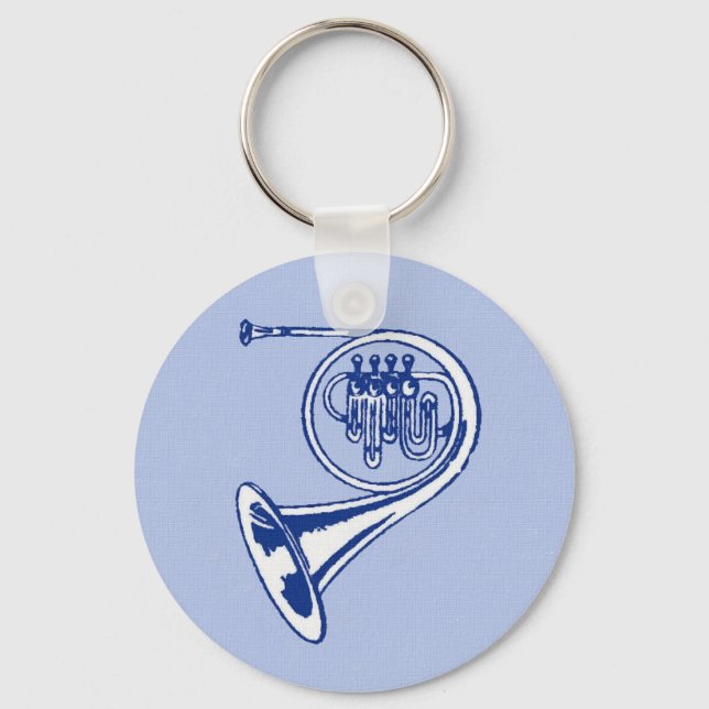 Chaveiro Blue French Horn Art (Frente)