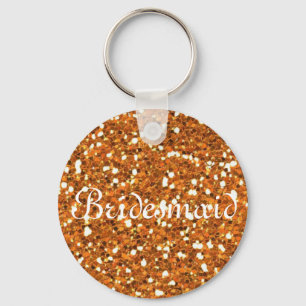 Chaveiro Blue Glitter Personalized Bridesmaid Keychain