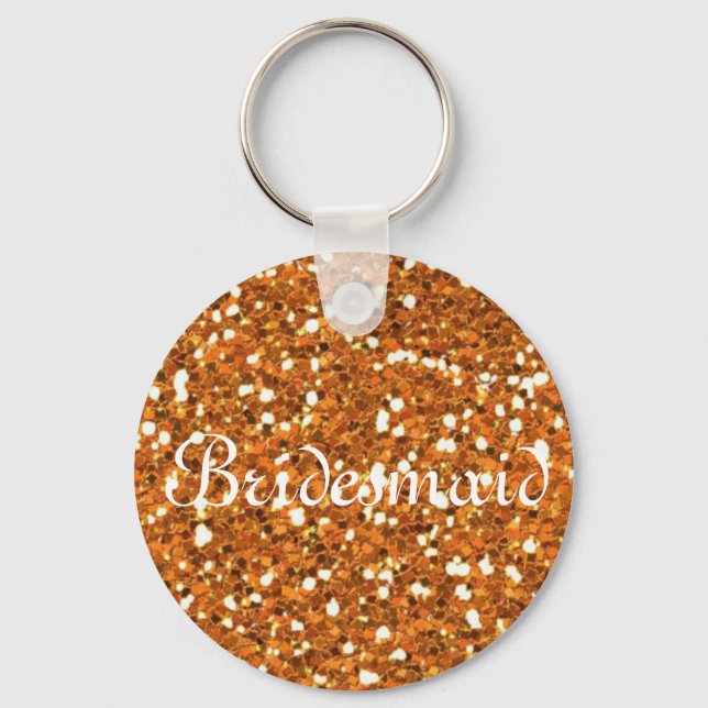 Chaveiro Blue Glitter Personalized Bridesmaid Keychain (Frente)