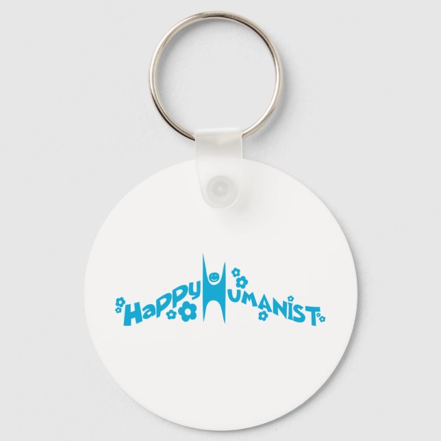 Chaveiro Blue Groovy Happy Humanist (Frente)