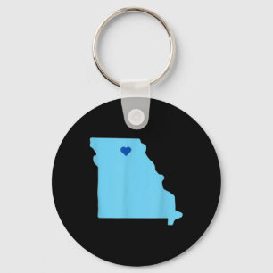 Chaveiro Blue Heart In State Of Missouri