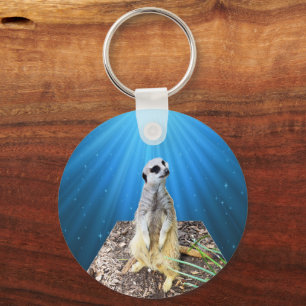 Chaveiro Blue Meerkat Starry Night, Key Ring