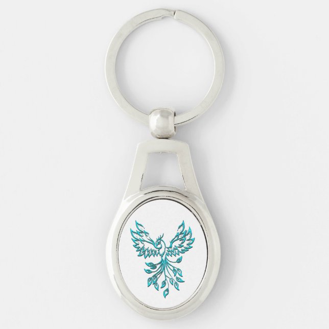 Chaveiro Blue Phoenix nasce em branco (Frente)