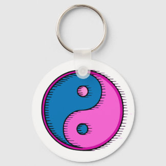 Chaveiro Blue Pink Windblown Yin Yang