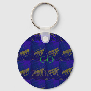 Chaveiro Blue Safari francês deixa Zebra Hakuna Matata
