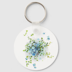 Chaveiro Blue Vintage Forget-Me-Nots