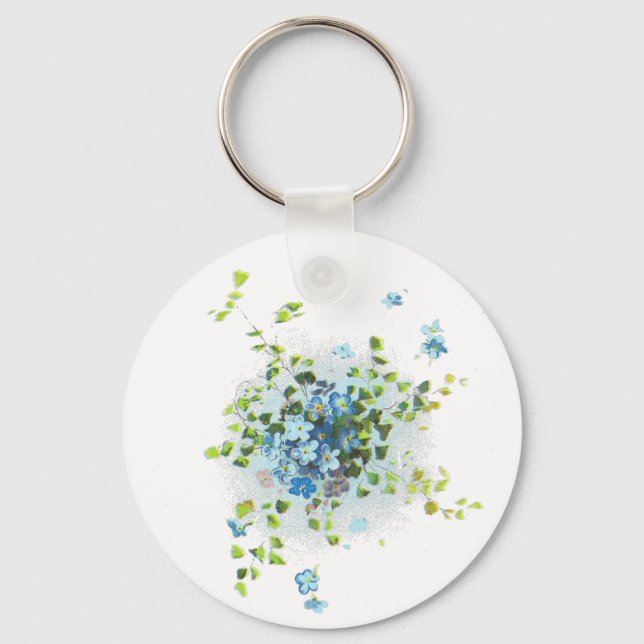 Chaveiro Blue Vintage Forget-Me-Nots (Frente)