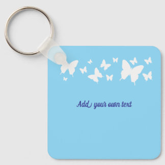 Chaveiro Blue & White Butterfly Keyring Wedding favour 