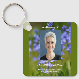 Chaveiro Bluebells Garden Flowers Memorial Keepsake