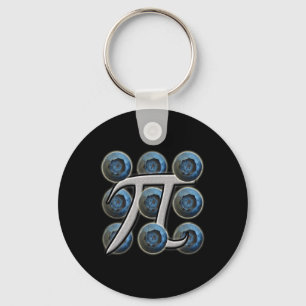 Chaveiro Blueberry Pi Ou Pie - Comida Graphic Art Pi Day