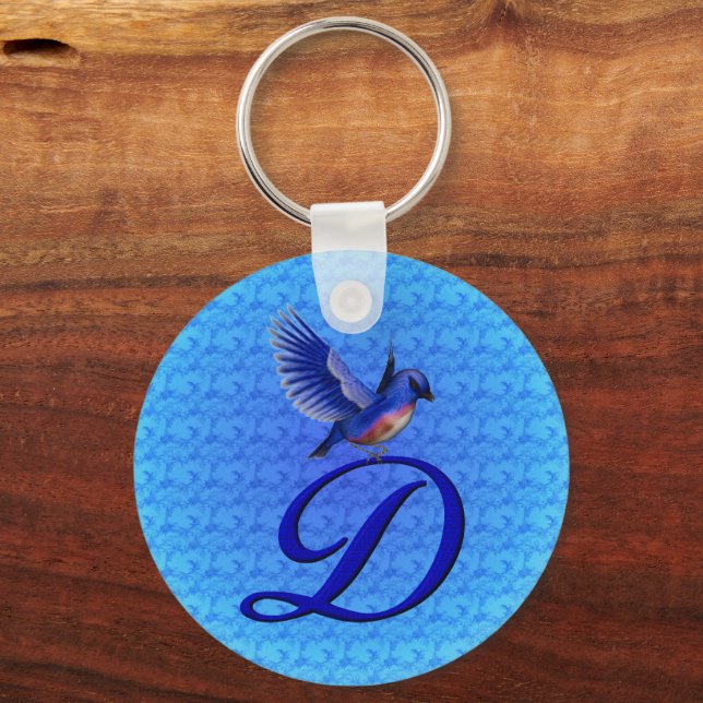 Chaveiro Bluebird Elegant Monogram Initial D (Verso)