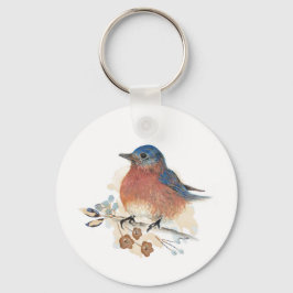 Chaveiro Bluebird Watercolor Art