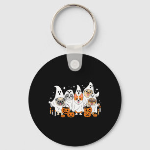 Chaveiro Blusa decote em V Halloween Fantasma Cachorro Femi