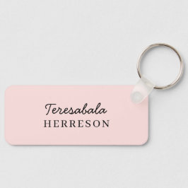 Chaveiro Blush Pink Monogram | Modern Minimalist Feminine