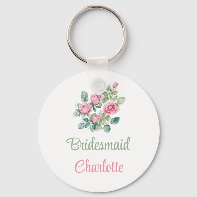 Chaveiro Blush Rosa Bridesmaid (Frente)