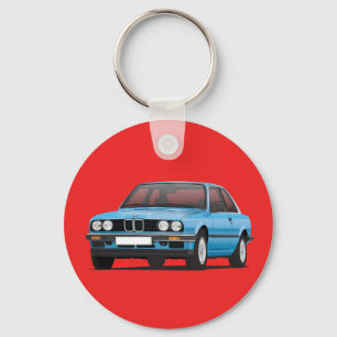 Chaveiro BMW E30 azul prateado