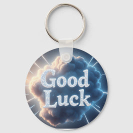 Chaveiro Boa Sorte - A Tipografia em Nuvem Brilhante com Lu