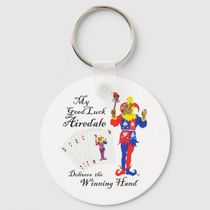 Chaveiro Boa Sorte Poker Airedale Terrier